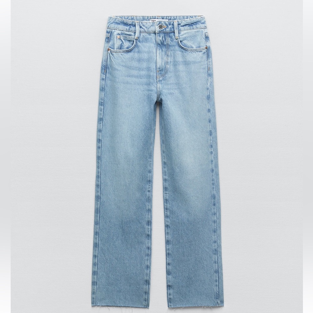 Zara High Rise Straight Leg Jean - Picture 2 of 7